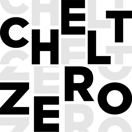 Cheltenham Zero logo white background