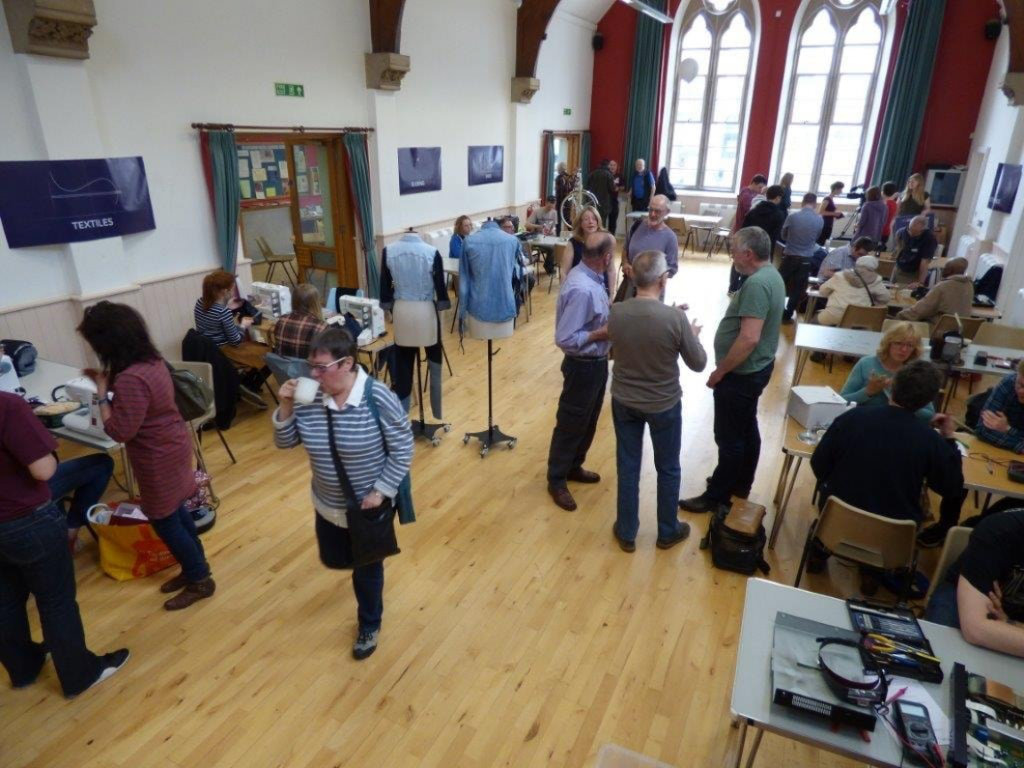 group of people in church hall